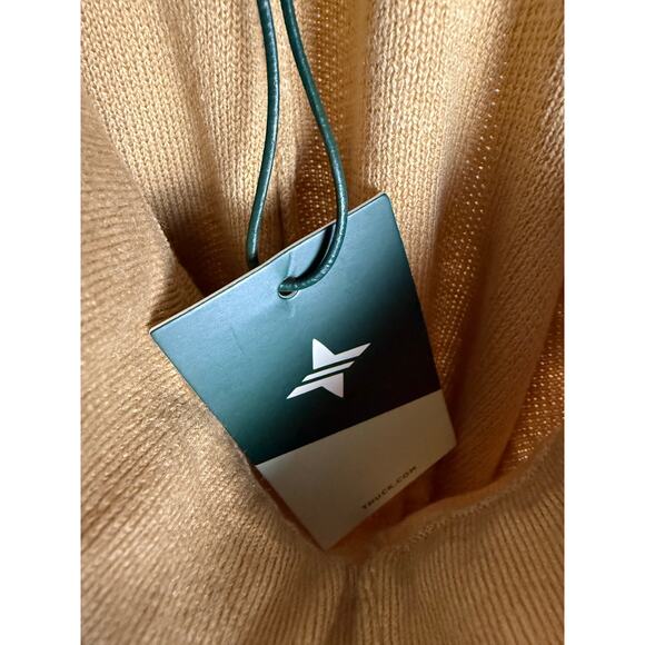 Tuckernuck Olympia Camel Tan Striped Wide Leg Knit Pull-On Ankle Pants Size XS - Picture 8 of 8